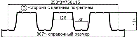 Фото: Профнастил Н114 х 750 - B (ПЭ-01-9003-0.8) в Мытищи