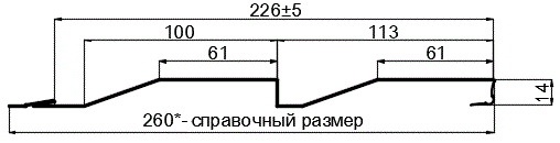 Фото: Сайдинг МП СК-14х226 (ПЭ-01-3011-0.4±0.08мм) в Мытищи