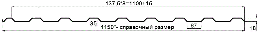 Фото: Профнастил оцинкованный МП20 х 1100 - R (ОЦ-01-БЦ-0.5) в Мытищи