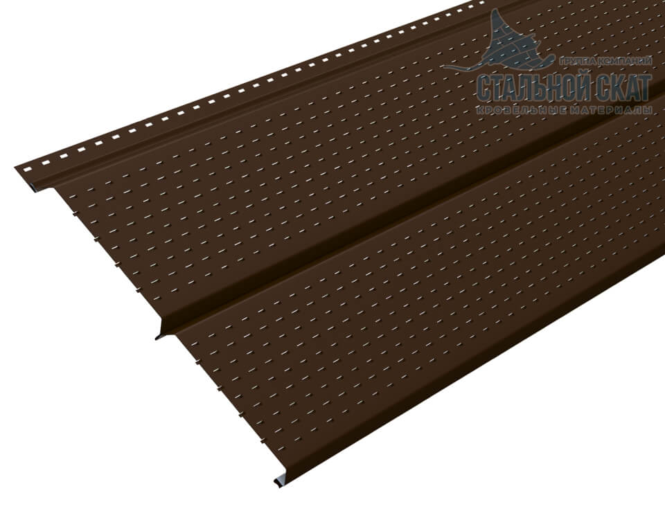 Софит перфор. Lбрус-XL-14х335 (VALORI-20-Brown-0.5) в Мытищи