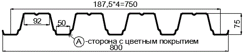 Фото: Профнастил Н75 х 750 - A (ПЭ-01-1015-0.7) в Мытищи