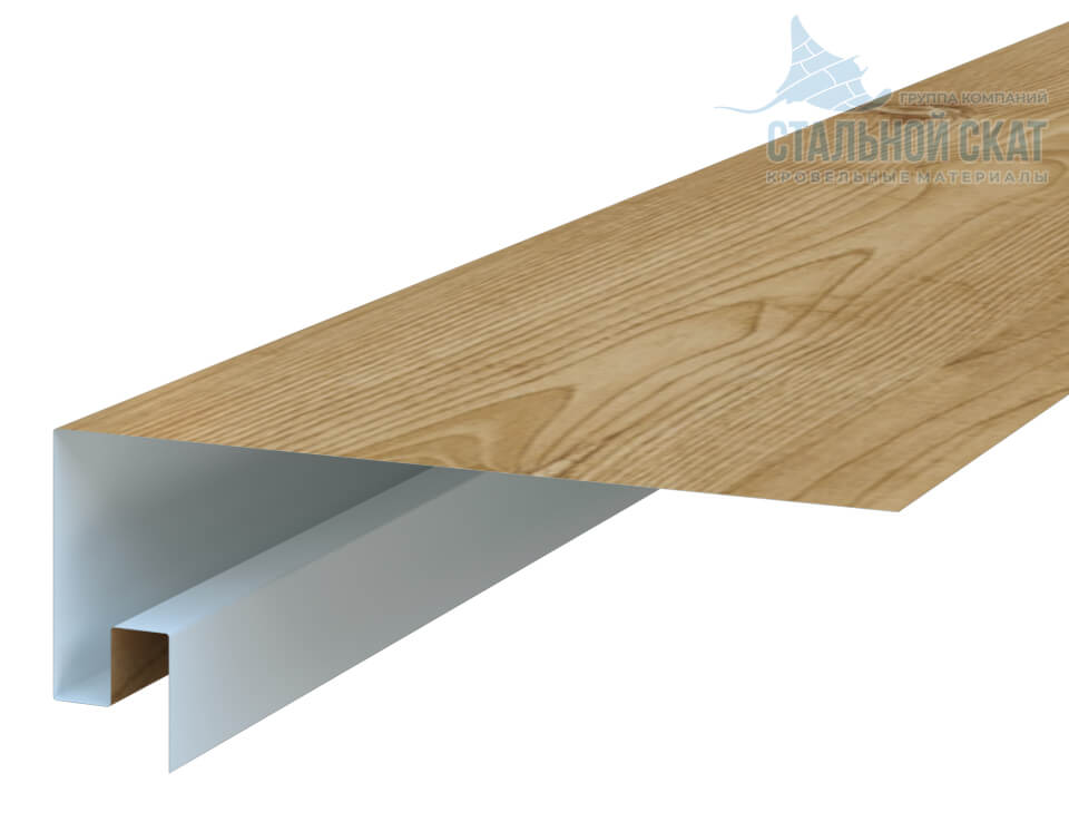 Планка откоса сложная 3D 245х75х3000 (ECOSTEEL_MA-01-Сосна-0.5)