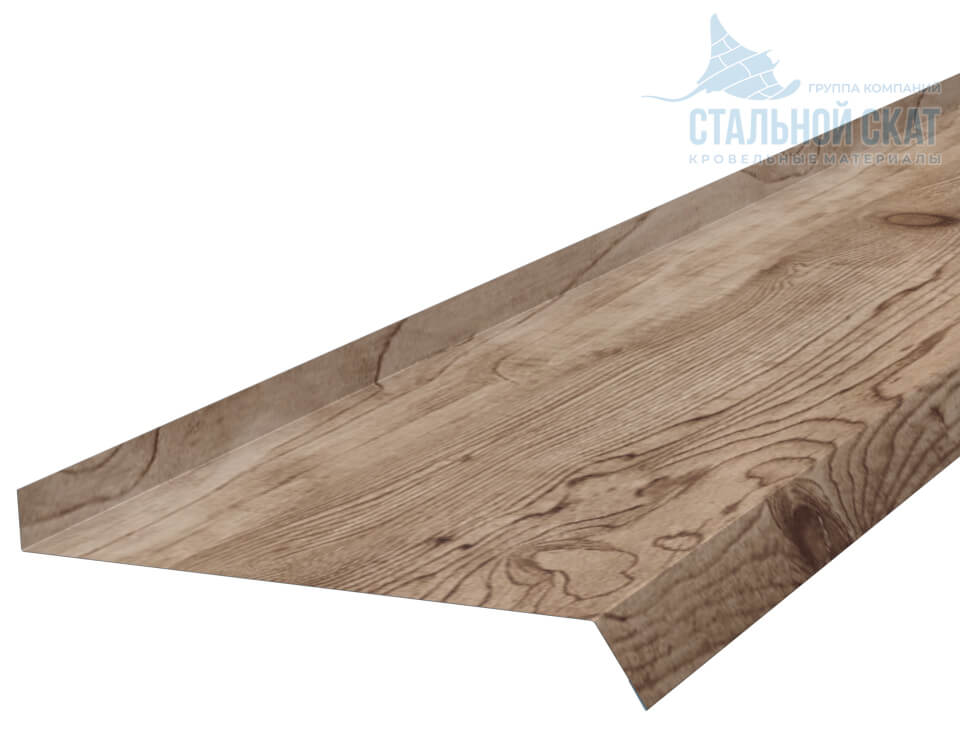 Планка отлива 210х30х2000 (ECOSTEEL_T-12-Золотой Орех-0.45)