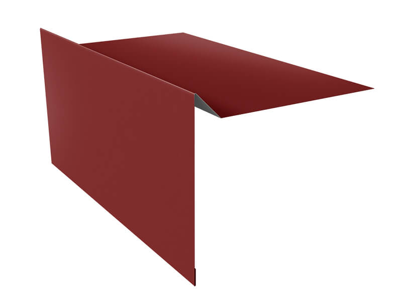 Планка ветровая для мягкой кровли 100х20х70 0,5 Satin с пленкой RAL 3011 коричнево-красный (3м)