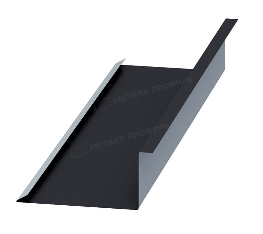 Планка примыкания нижняя 250х122х2000 NormanMP (ПЭ-01-9005-0.5)