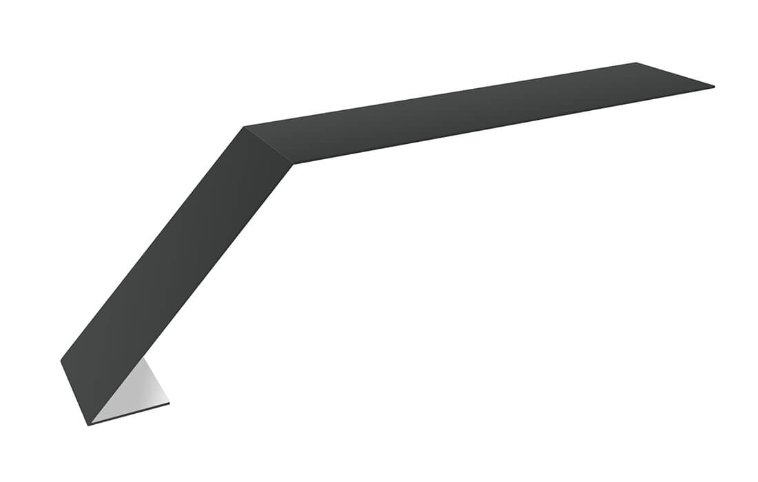 Планка карнизная для мягкой кровли 100х60 0,5 Satin с пленкой RAL 7016 антрацитово-серый (3м)