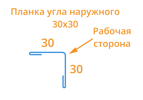 Планка угла наружного 30х30х2000 NormanMP (ПЭ-01-6018-0.5)