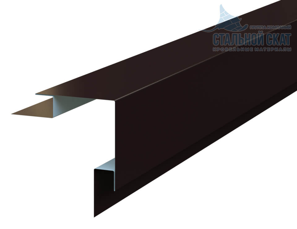Планка угла наружного сложного 75х75х3000 (VALORI-20-DarkBrown-0.5)