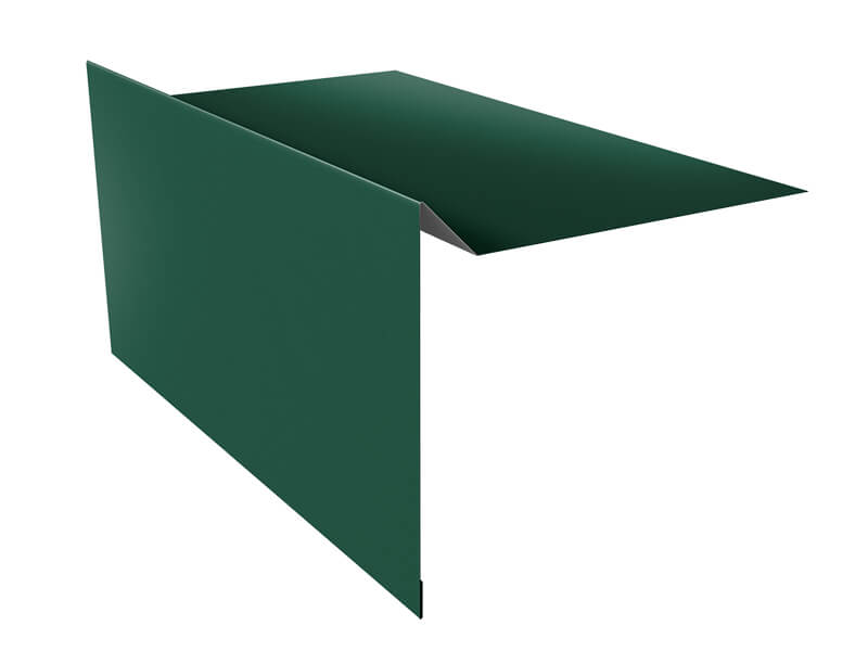 Планка ветровая для мягкой кровли 100х20х70 0,5 Satin Matt RAL 6005 зеленый мох (3м)